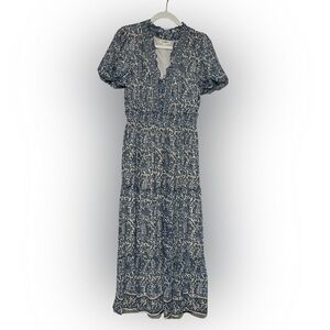 Max Studio London Antique Blue Floral Dress. Size L
